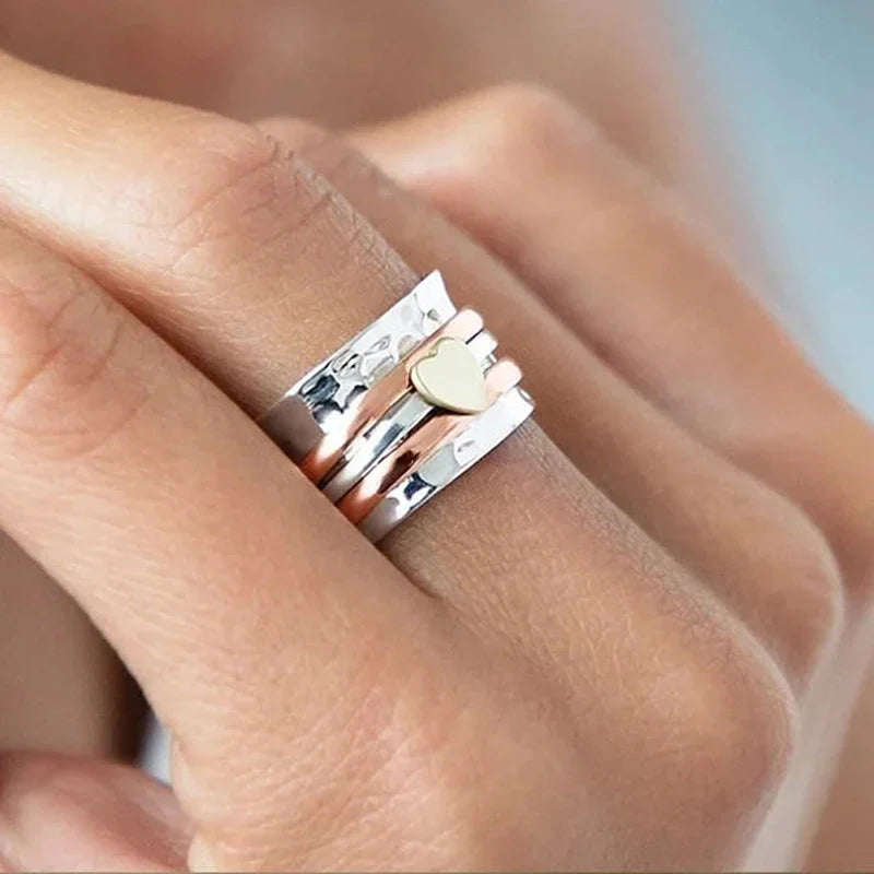 Heart-Shaped Spinner Ring