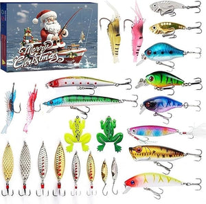 【Up To 50% Off】New 24 Days Christmas Countdown Fish Tackle Set