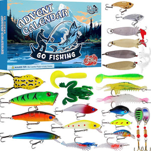 【Up To 50% Off】New 24 Days Christmas Countdown Fish Tackle Set