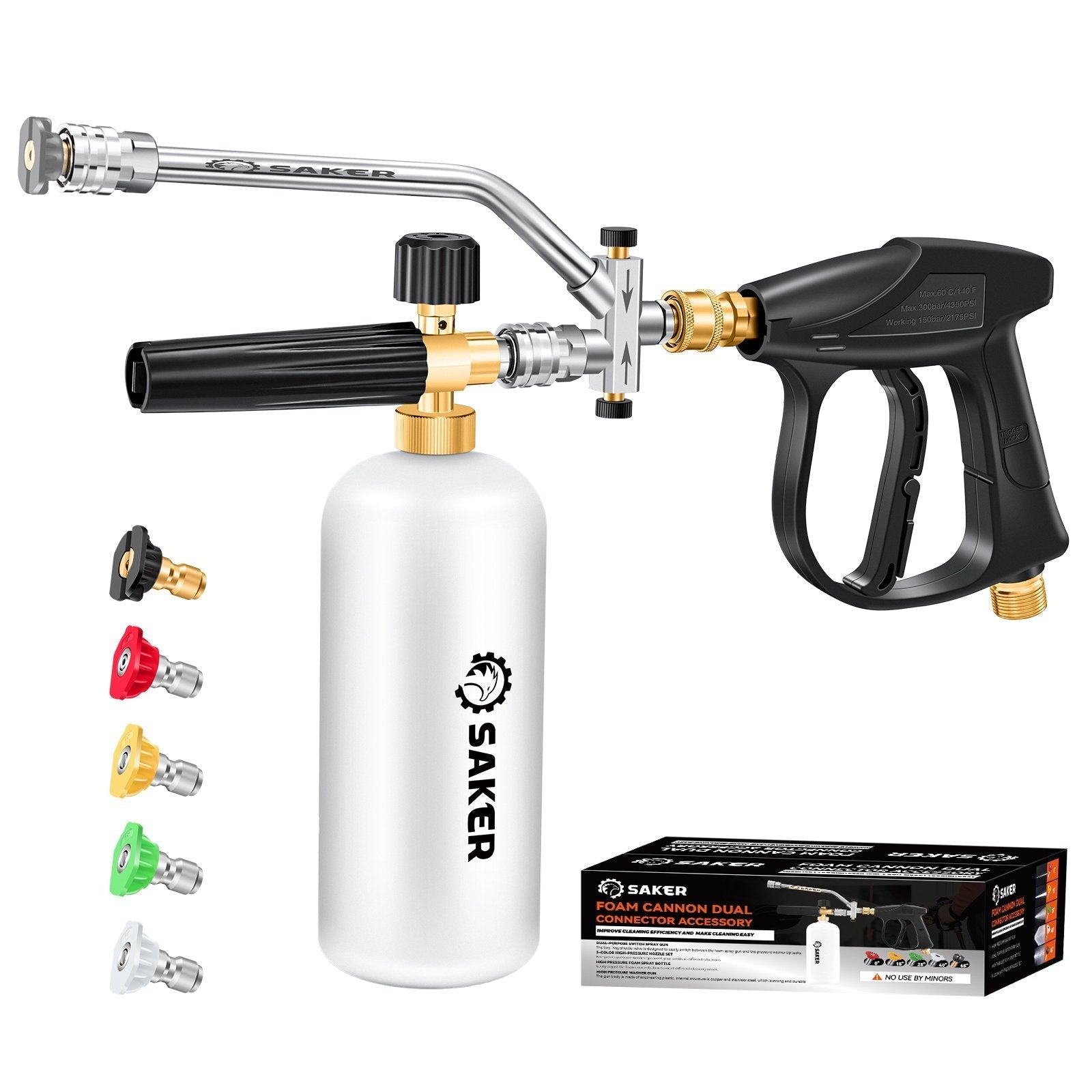 Practical Foam Cannon Dual Connector Accessory