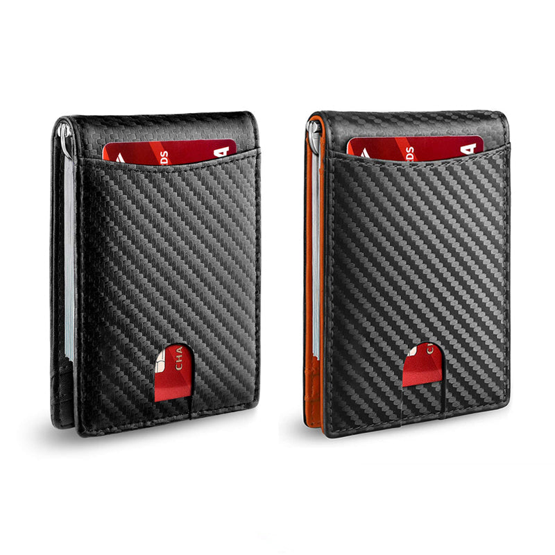 Genuine Leather Anti-theft Swipe Card Holder