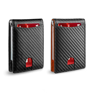 Genuine Leather Anti-theft Swipe Card Holder