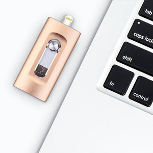 8GB-256GB 3-in-1 USB Flash Drives for Phone with Fingerprint Security
