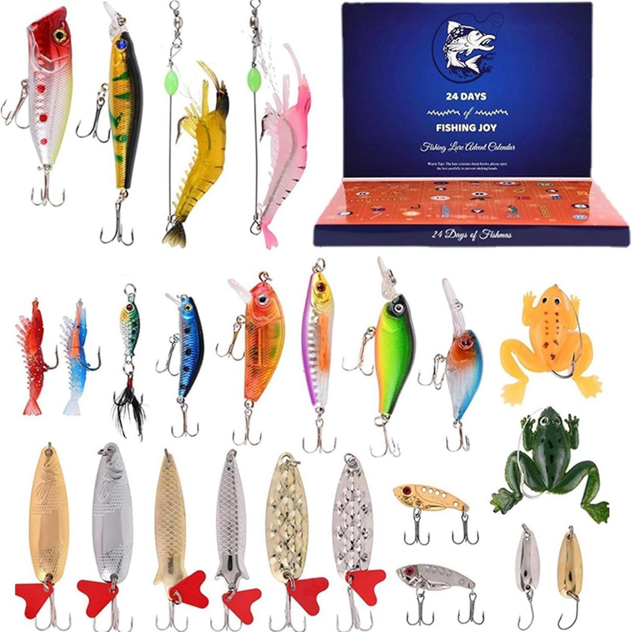 【Up To 50% Off】New 24 Days Christmas Countdown Fish Tackle Set