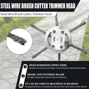 6 inch Steel Wire Brush Cutter Trimmer Head