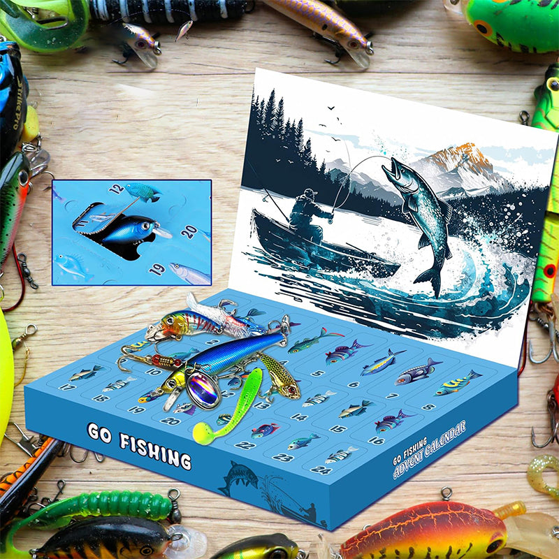 【Up To 50% Off】New 24 Days Christmas Countdown Fish Tackle Set