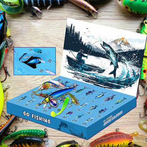 【Up To 50% Off】New 24 Days Christmas Countdown Fish Tackle Set