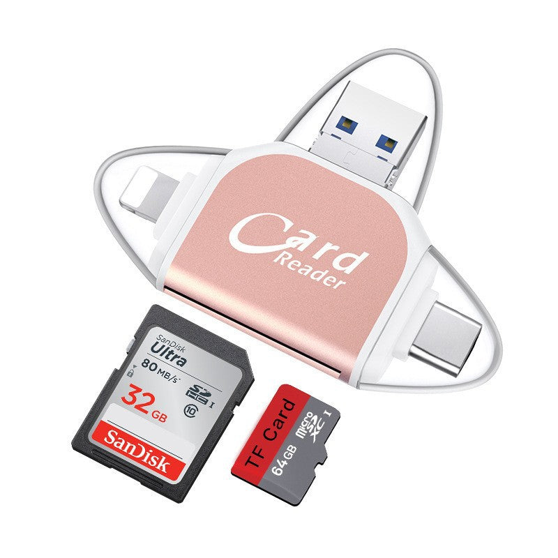 Multi-Port 4 in 1 Universal SD TF Card Reader