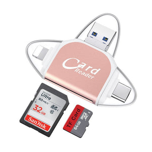 Multi-Port 4 in 1 Universal SD TF Card Reader