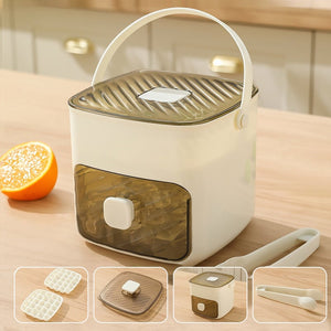 Handled Press-Type Ice Cube Tray (Double-Layer)