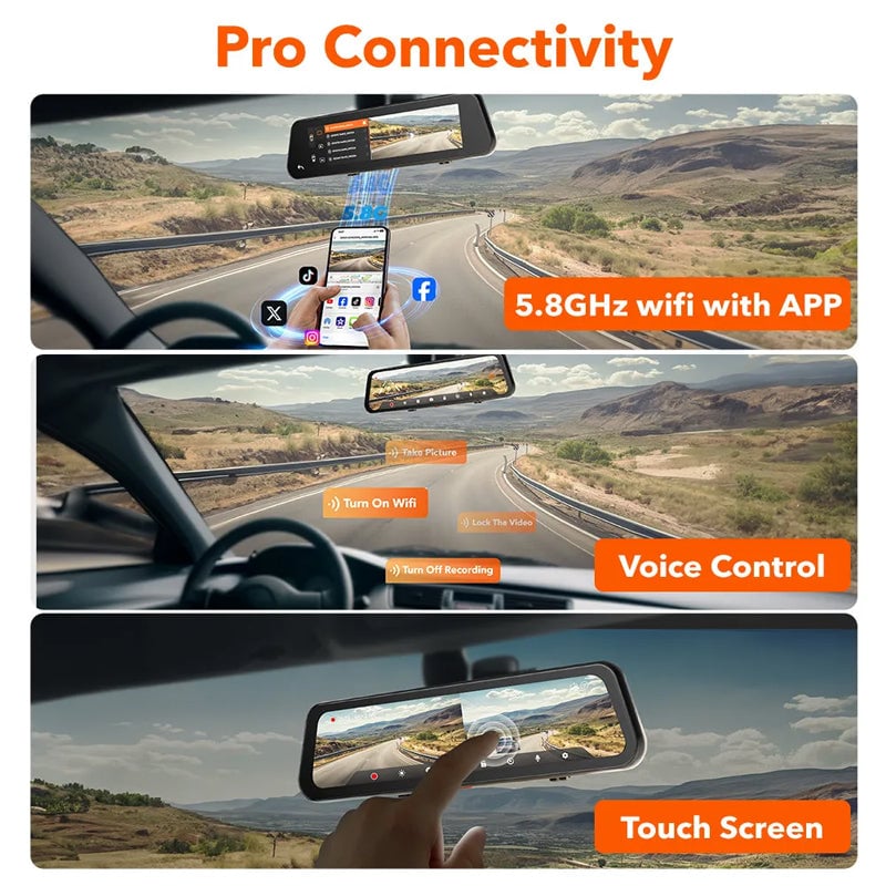 Upgraded 10" HD Multi-Function Touch Screen Car Recorder