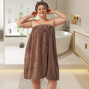Plus Size Solid Color Bath Towel