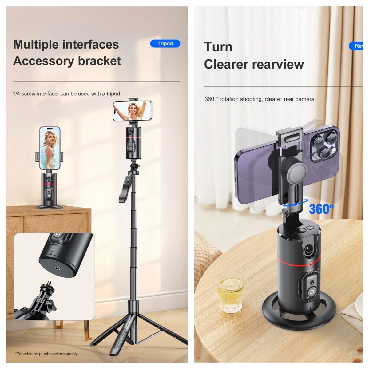 Auto Face Tracking Tripod Remote Control