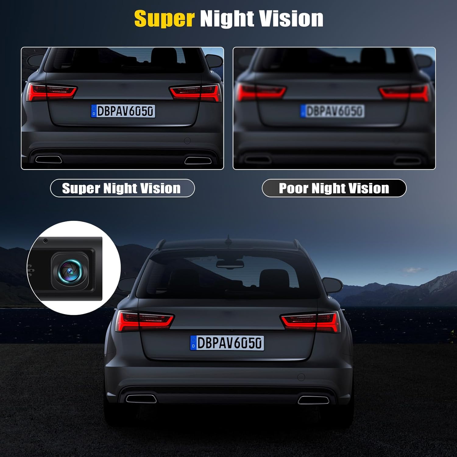 3 Channel Dash Cam Front and Rear Inside