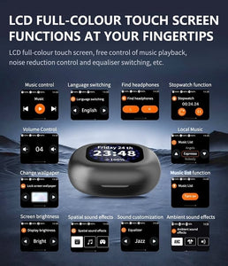 True Powerful Bluetooth 5.4 Open Ear Earbuds, IPX5 Waterproof