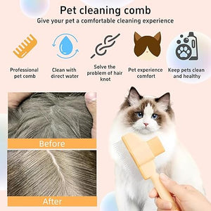 Self-cleaning Pet Flea Comb Grooming Brush