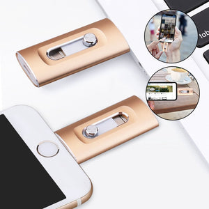 8GB-256GB 3-in-1 USB Flash Drives for Phone with Fingerprint Security