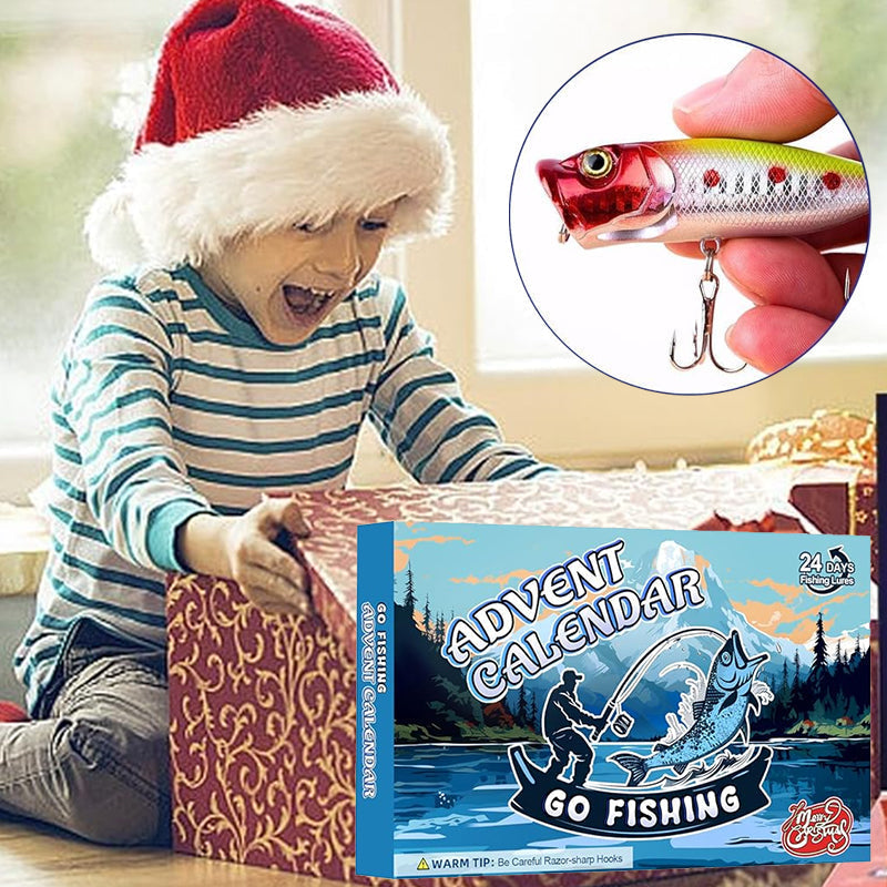 【Up To 50% Off】New 24 Days Christmas Countdown Fish Tackle Set