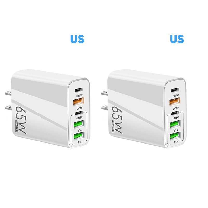 Multi Port Adaptor 65W Fast Charger - US Standard