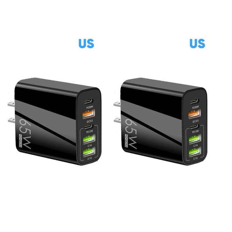 Multi Port Adaptor 65W Fast Charger - US Standard