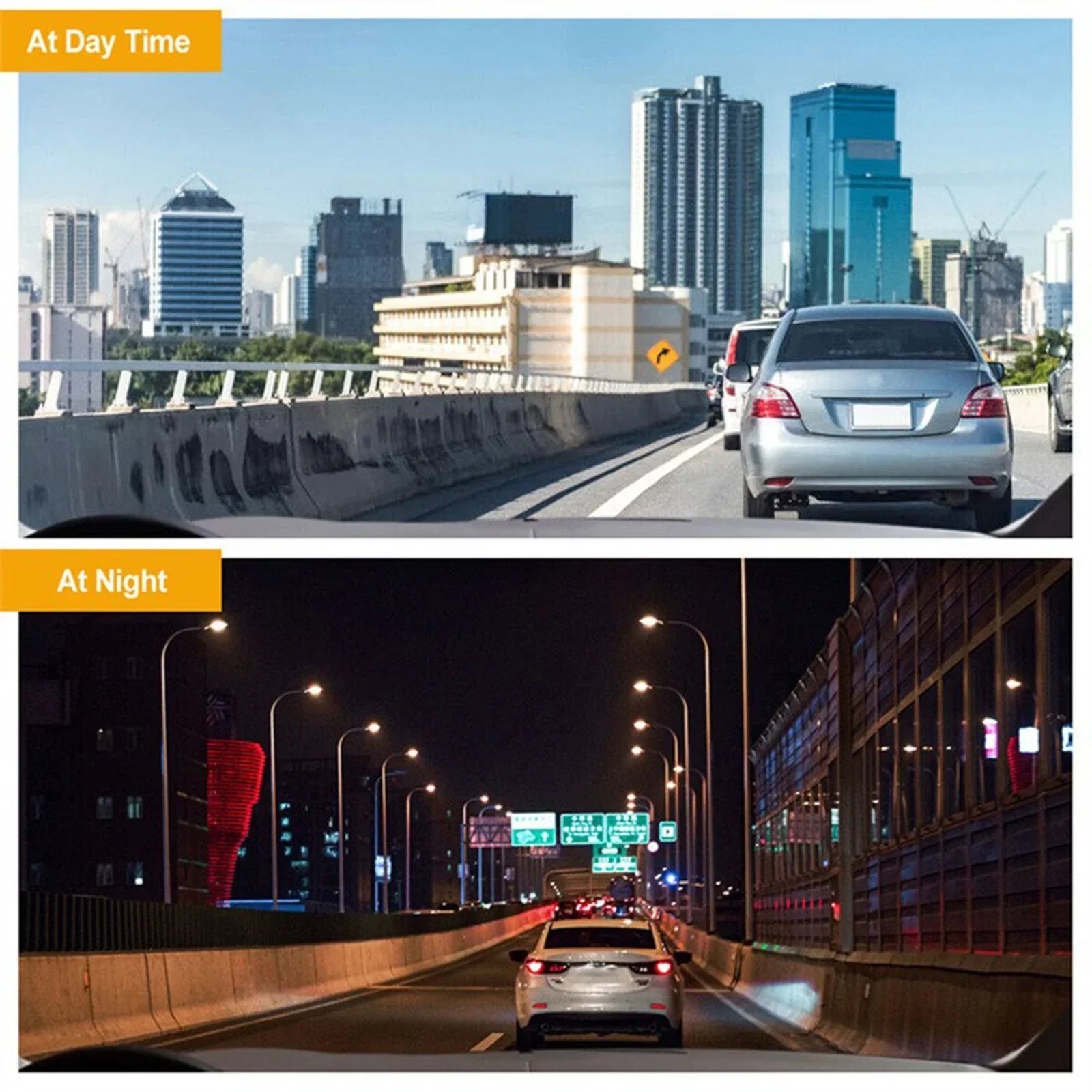 3 Channel Dash Cam Front and Rear Inside