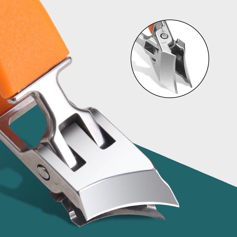Practical Wide Jaw Opening Anti-Splash Slanted Nail Clipper