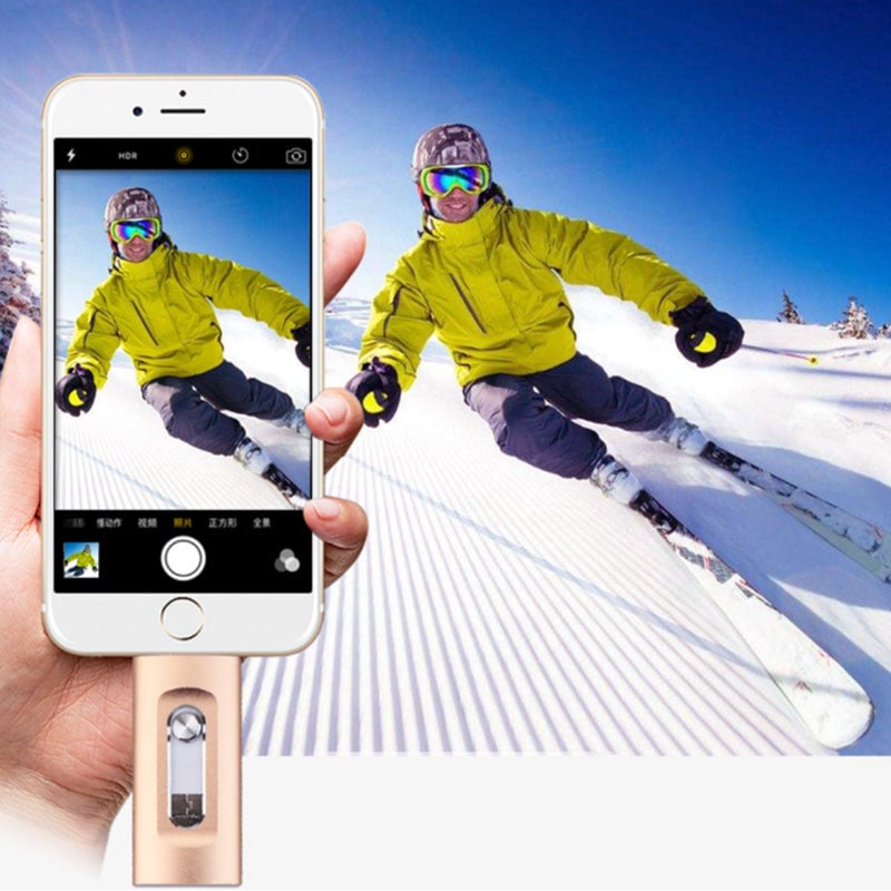 8GB-256GB 3-in-1 USB Flash Drives for Phone with Fingerprint Security