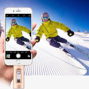 8GB-256GB 3-in-1 USB Flash Drives for Phone with Fingerprint Security