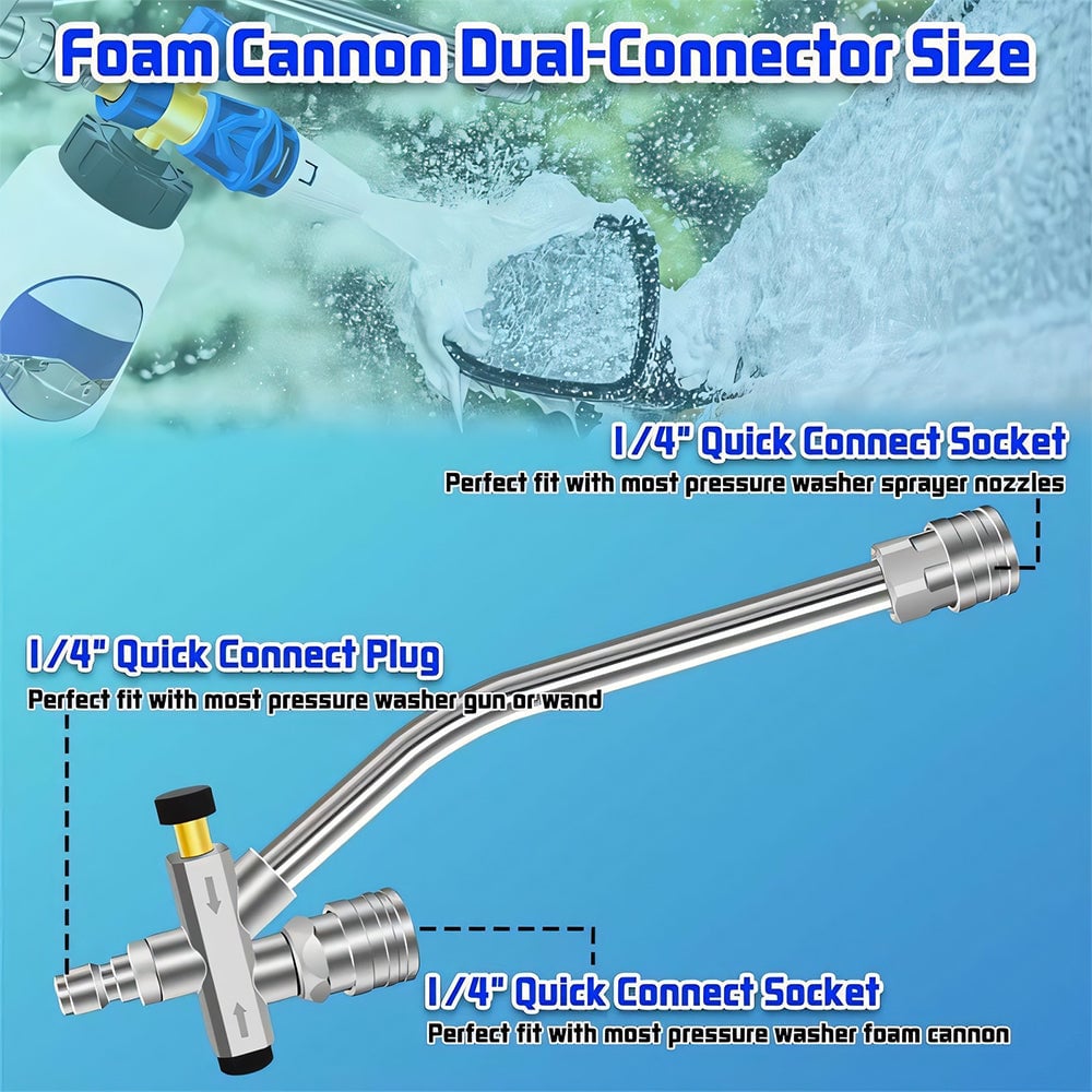 Practical Foam Cannon Dual Connector Accessory