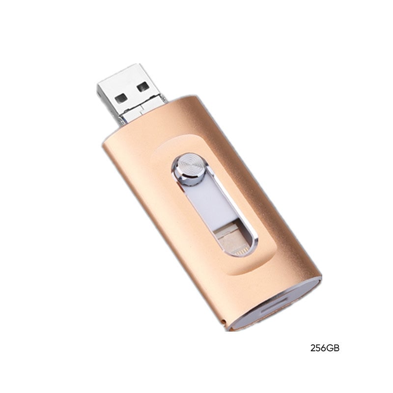 8GB-256GB 3-in-1 USB Flash Drives for Phone with Fingerprint Security
