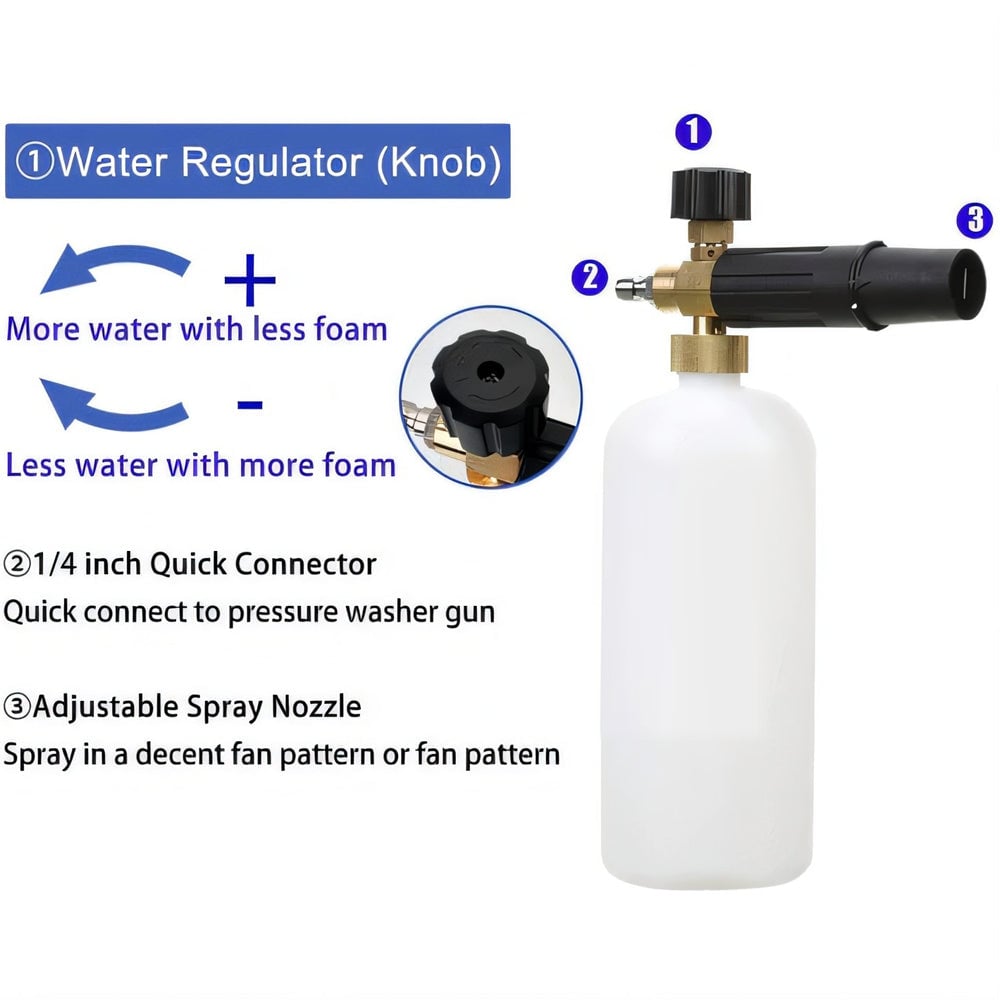Practical Foam Cannon Dual Connector Accessory