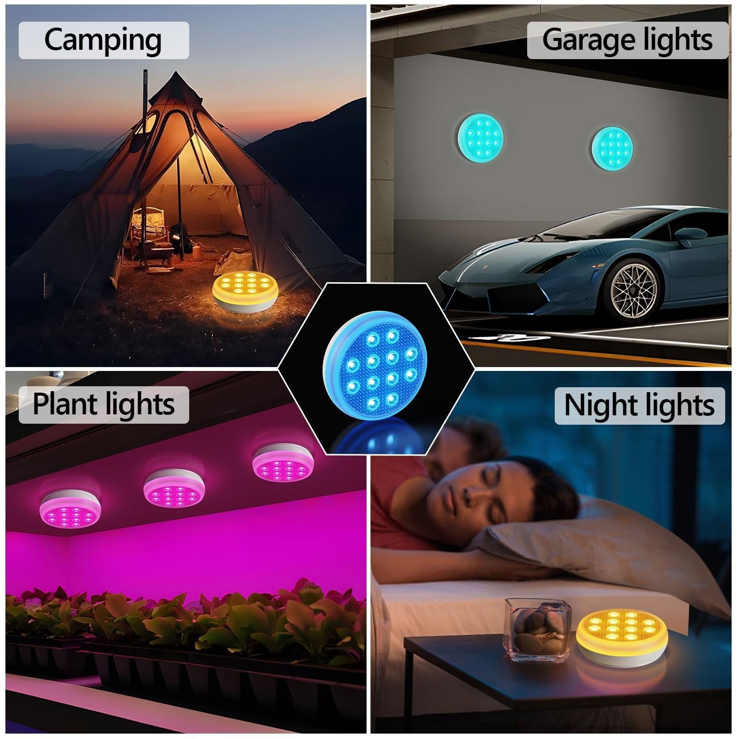 Ultra-High Brightness Rechargeable Submersible LED Lights with Remote