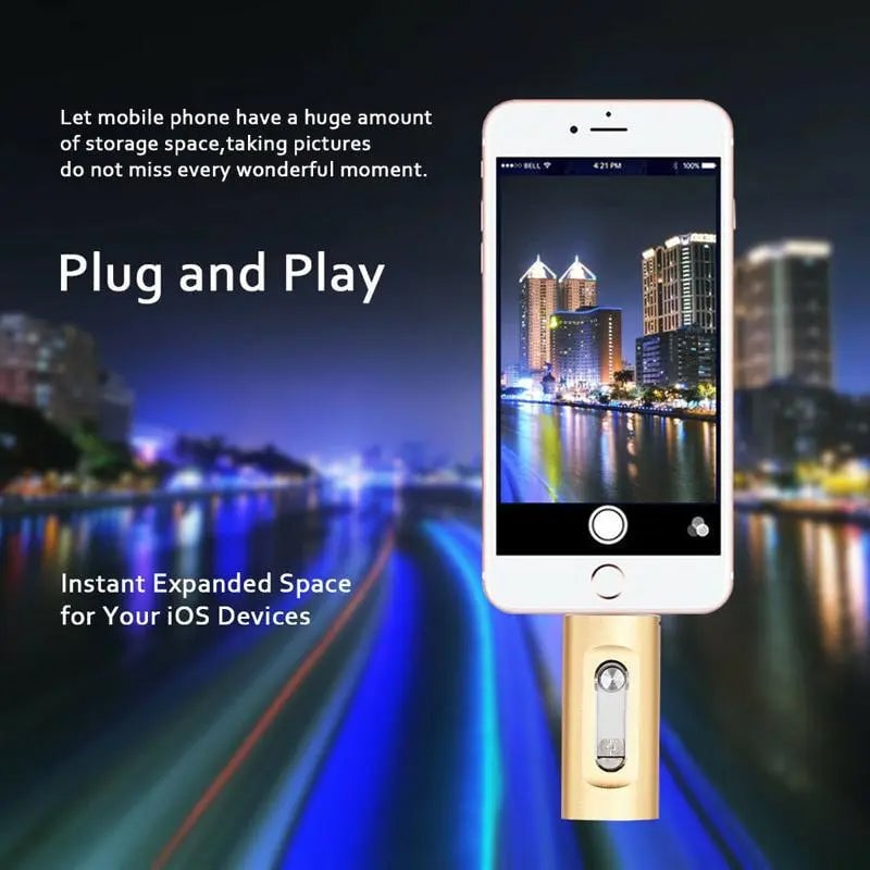 8GB-256GB 3-in-1 USB Flash Drives for Phone with Fingerprint Security