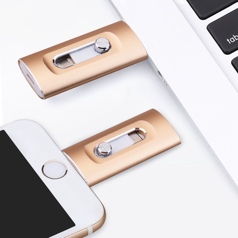 8GB-256GB 3-in-1 USB Flash Drives for Phone with Fingerprint Security