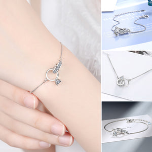 Unique Design Interlocking Rings Bracelet