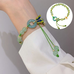 （Pre-sale) Butterfly Natural Emerald Jade Stone Bracelet