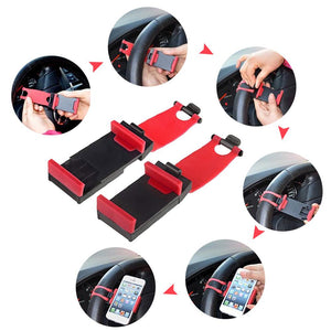 Hirundo Car Steering Universal Mount Phone Holder Stand