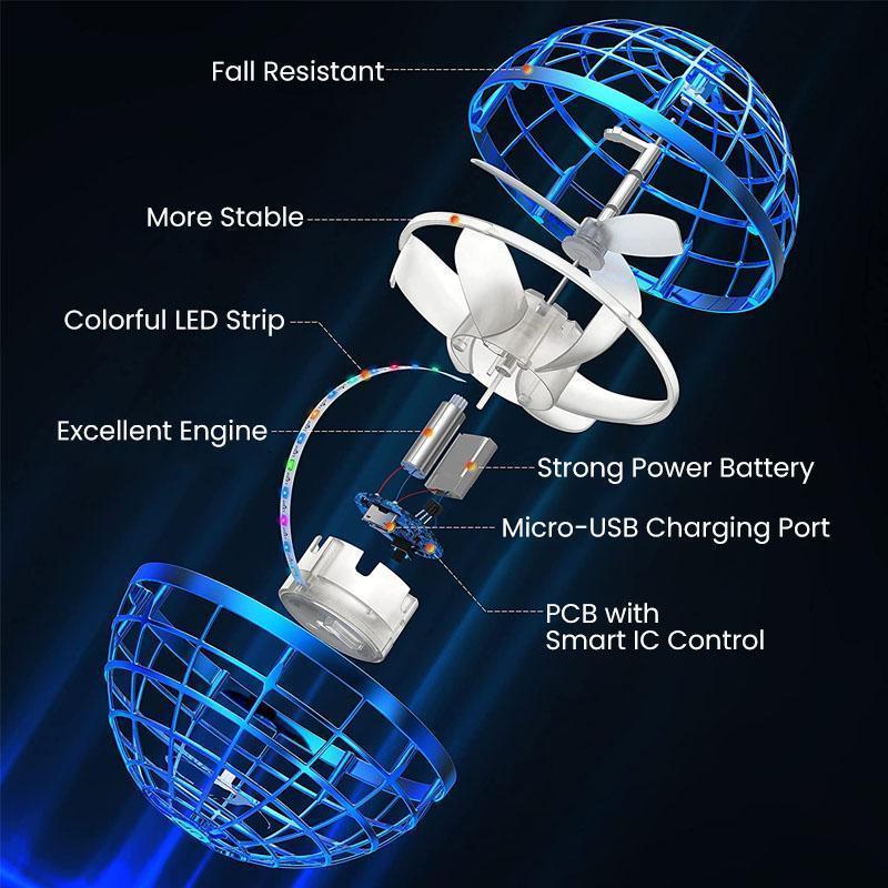 2023 New Upgraded Fly Orb Pro Flying Spinner Mini Drone Flying hoverball
