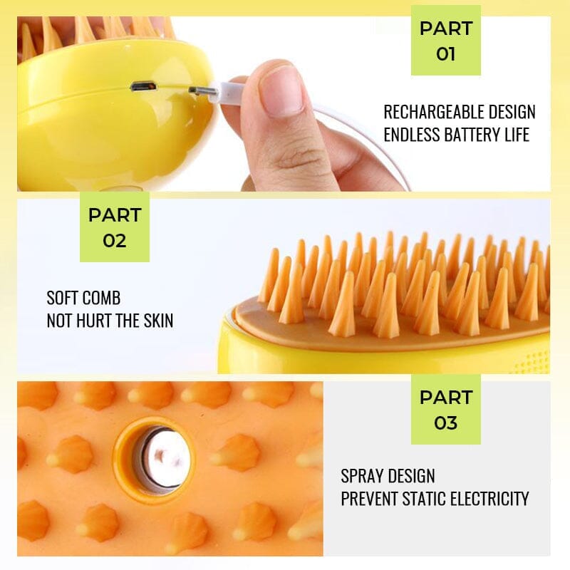 3 in1 Steamy Cat Brush