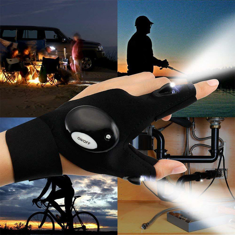 Convenient LED Gloves With Waterproof Lights