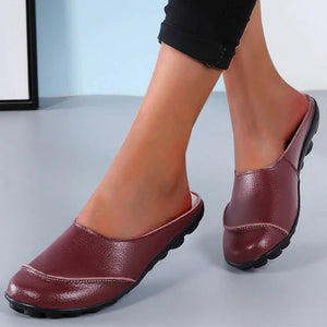 Leather Soft Soles Slippers