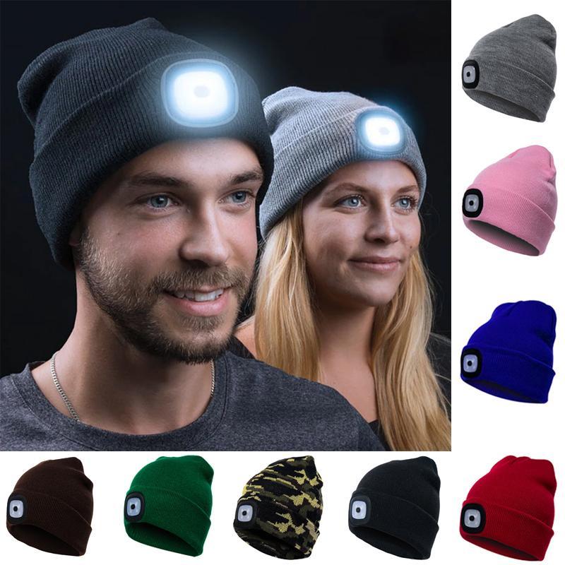 Winter Unisex LED Knitted Beanie Hat