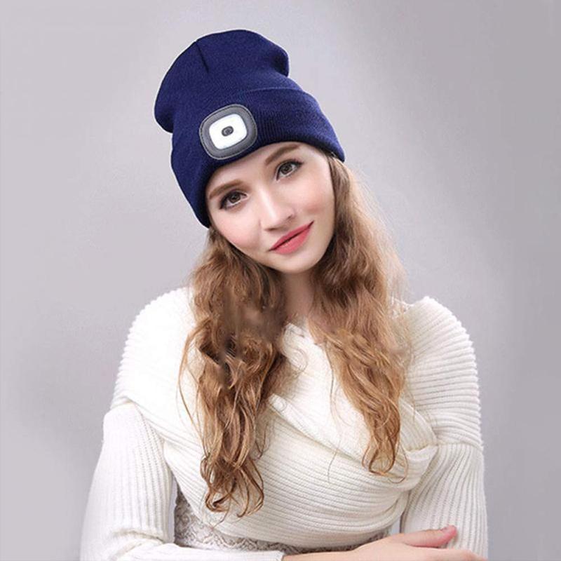 Winter Unisex LED Knitted Beanie Hat