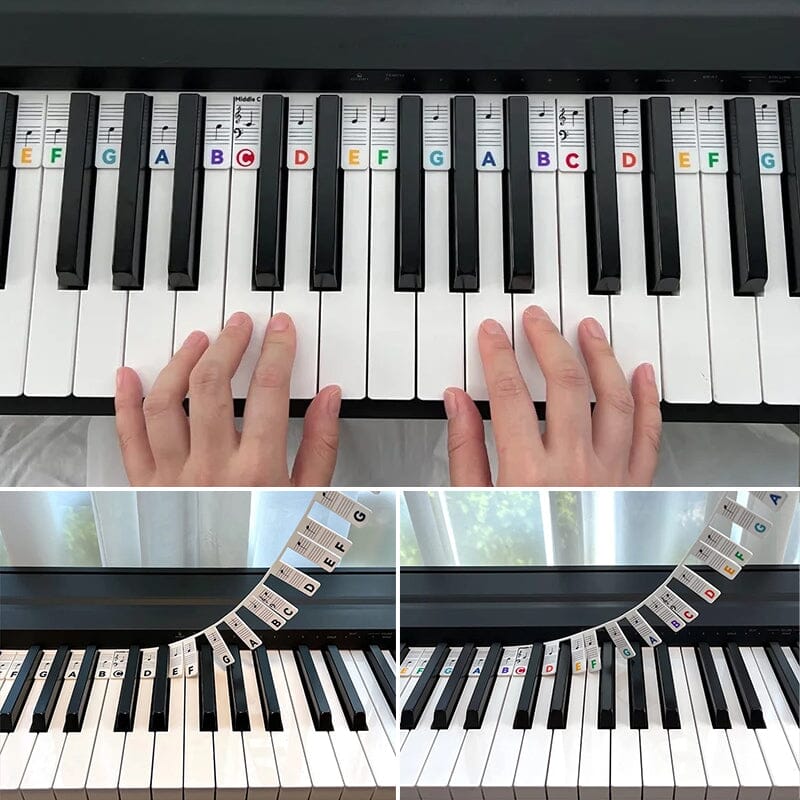 Colorful Piano Note Labels Removable Piano Keyboard Note Labels – fullofcarts