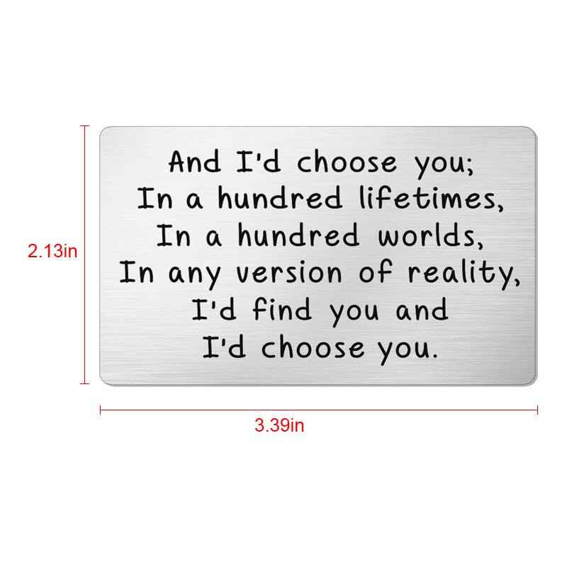 Valentine's Day Stainless Steel Card