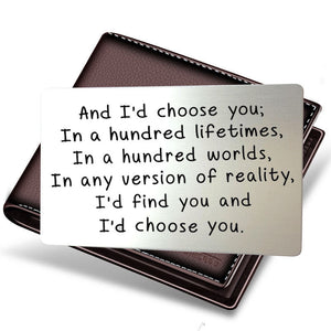 Valentine's Day Stainless Steel Card