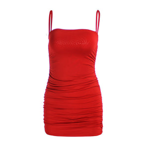 Ruched Wrap Tube Mini Dress